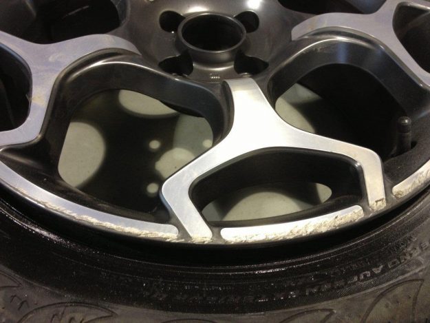 Damaged Fiat Arbarth Alloy