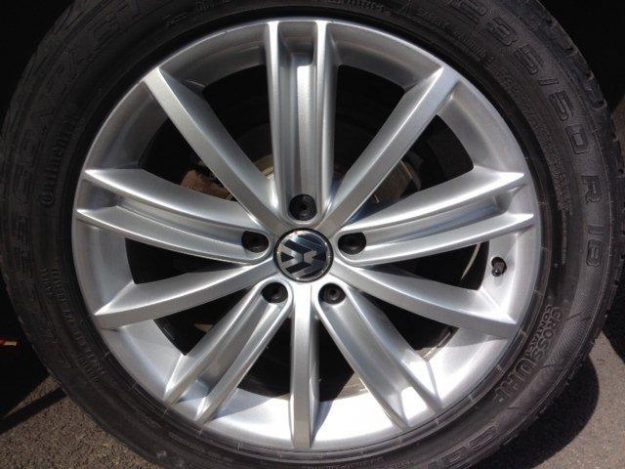 Repaired VW alloy