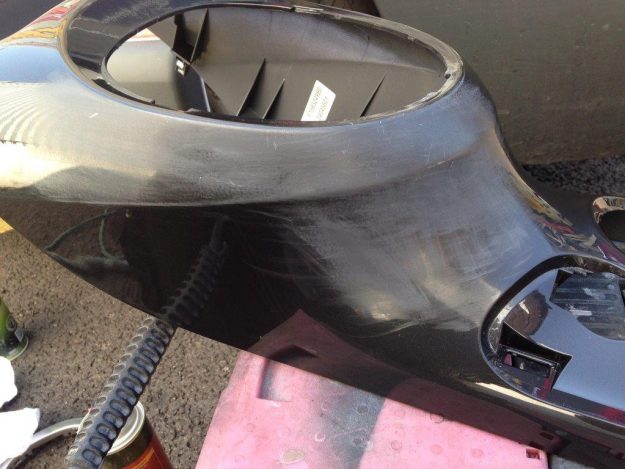 Damaged Nissan centre console