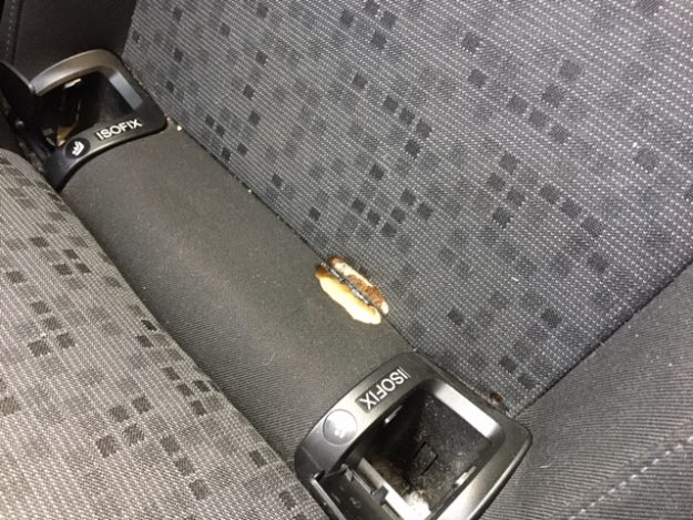 Vauxhall seat burn Burnt seat