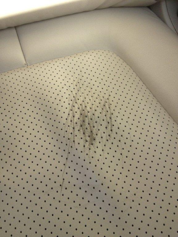 Jaguar stretched leather seat