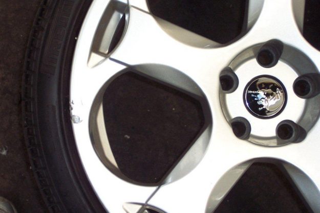 Scuffed Lamborghini alloy, Birmingham